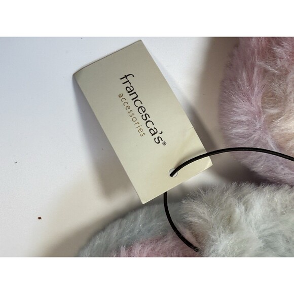 Qupid Pastel Rainbow Fuzzy Slip On Slippers Sz 6 New - Picture 5 of 6